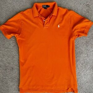 Ralph Lauren Men's Bright Orange Polo Shirt